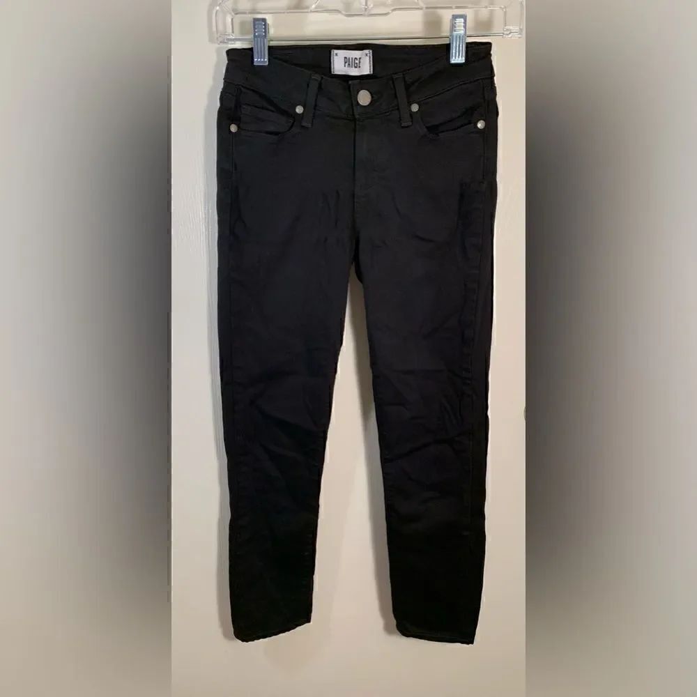 Paige EUC black stretch skinny jeans Size 25